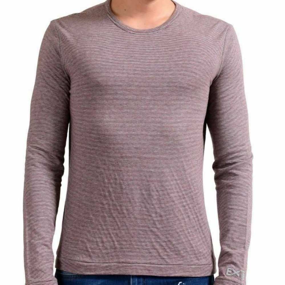 Exte Men's Multi-Color Crewneck Striped T-Shirt